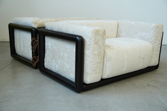 Image 1 of 1973 "Cornaro" Sofa & Fauteuil Set door Carlo Scarpa voor Gavina - Iconisch Italiaans Modernistisch Ontwerp