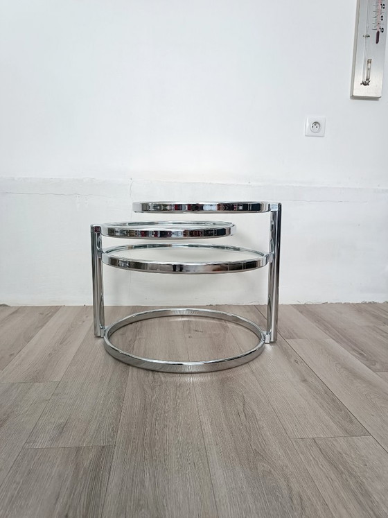 Image 1 of Bijzettafel met draaibare bladen, jaren 80
