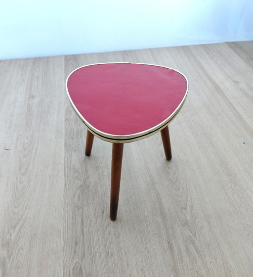 Fifties side table with red top