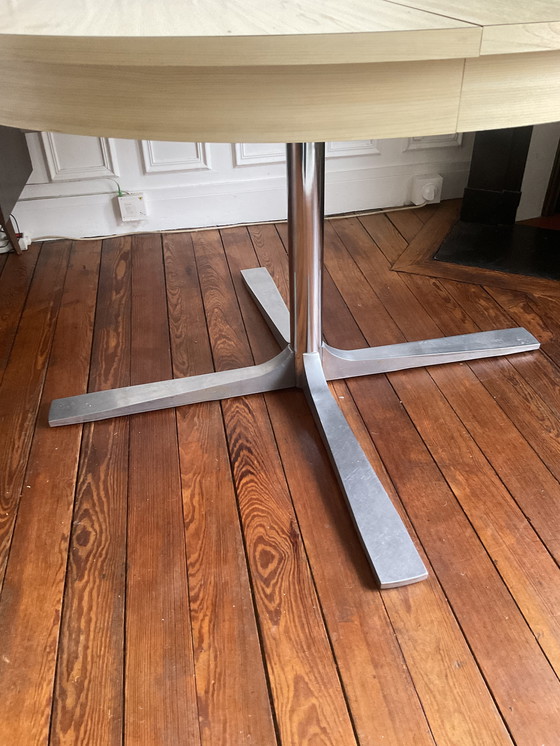 Image 1 of 70's Dining Table with Extendable Leaf
