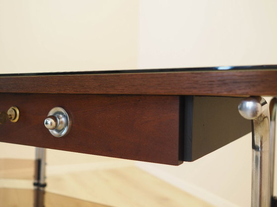 Image 1 of Mahogany desk, Italian design, 1980s, made in Italy