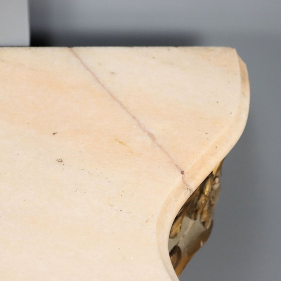 Image 1 of Console table in carved, gilded and lacquered wood