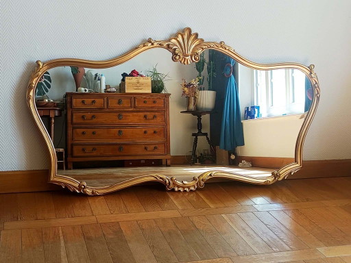 Large Louis XV style giltwood mirror, 166cm