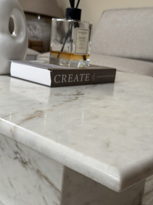 Vintage salontafel van Carrara marmer