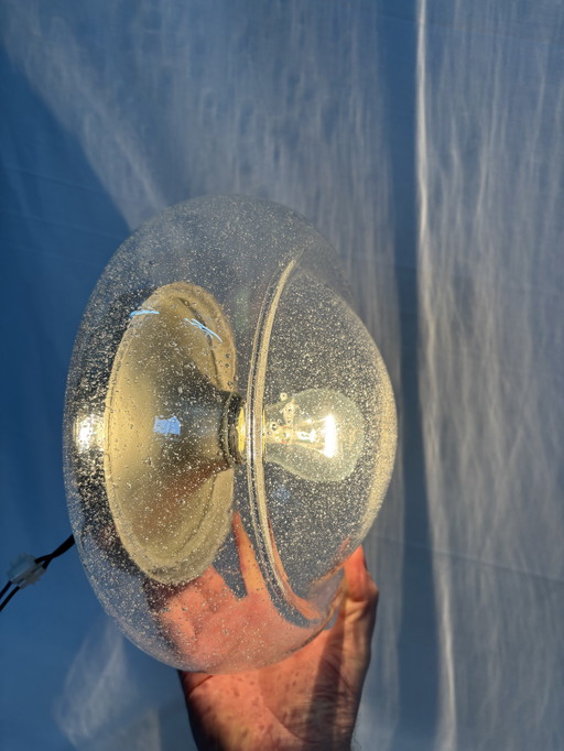 Vintage bubbel glazen wand of plafondlamp Doria Leuchten ‘60