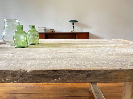 Founder Farmhouse Table in Antique Solid Oak - 300 x 100 cm