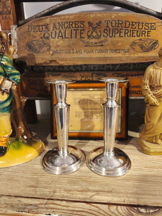 Image 1 of Silver Candlesticks, Pair.