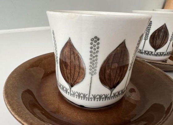 Image 1 of 5x tazza e piattino Upsala Ekeby Gefle Groblad rare stoviglie vintage