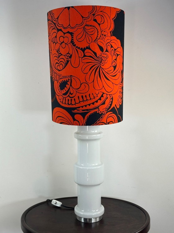 Image 1 of Vintage lamp van wit opaal Murano glas, Doria, Italië, 1970