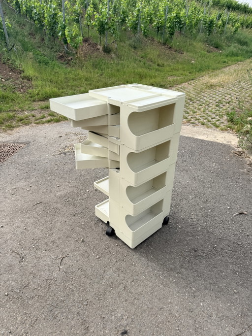 Vintage XL Boby Trolley von Joe Colombo – Cremeweiß, 1970er Jahre