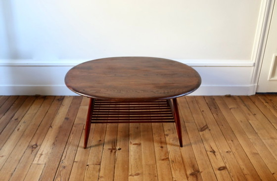 Scandinavian vintage Ercol Coffee table 1960, Wood, Brown, Mid Century Modern (photo 3 of 7)