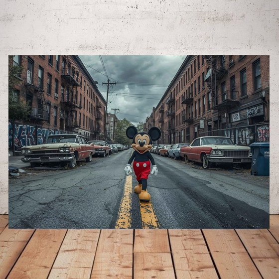 Image 1 of Foto auf Plexiglas gedruckt / Limitierte Auflage / Streetart / Mickey Mouse / Originaldekoration / Pop-Art / Art déco
