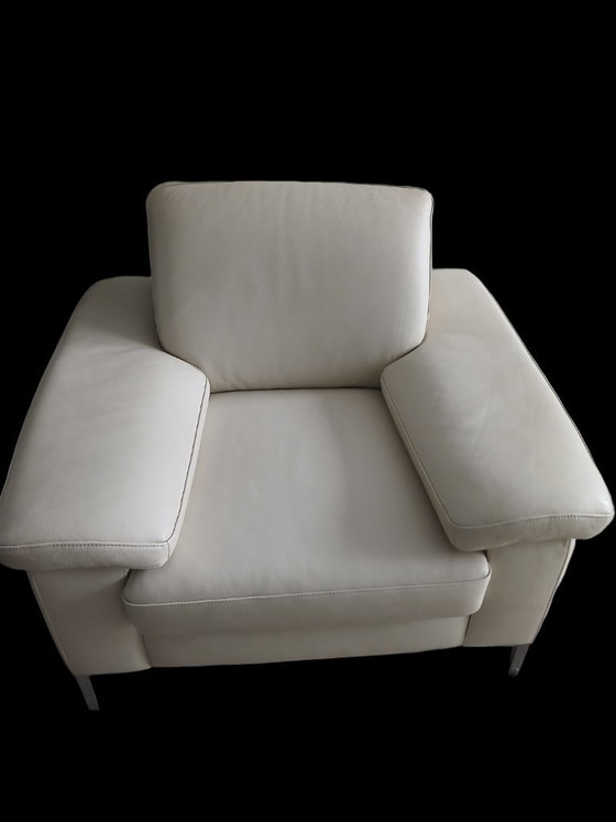 Image 1 of Musterring leather armchair cream-colored