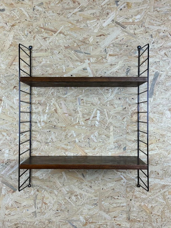 Image 1 of 60s 70s oak string shelf module by Kajsa & Nils "Nisse" Strinning Sweden