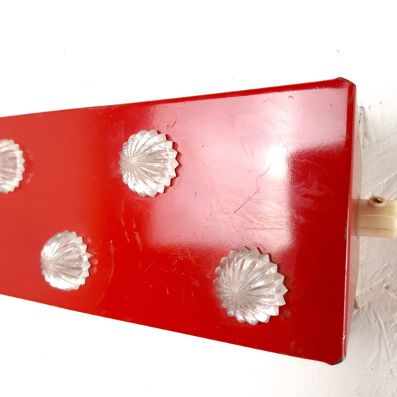 Image 1 of Vintage wall lamp bedside lamp orange/red - white Herda 1970s