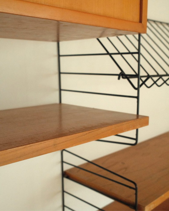 Image 1 of Système d'étagères murales vintage, armoire murale, support mural