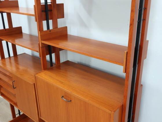 Image 1 of Mid-Century Italian teak bookcase / room divider AV Arredamenti 1960s