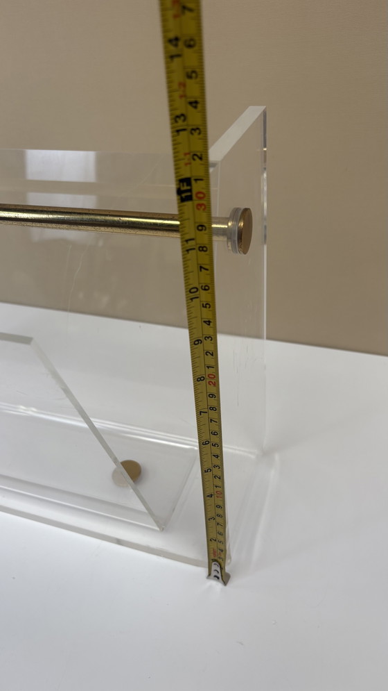 Image 1 of Portariviste vintage in plexiglass acrilico David Lange Roche Bobois