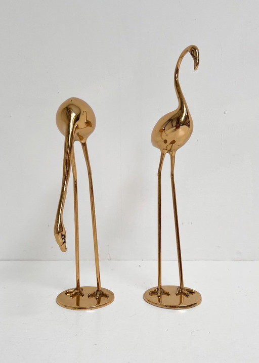 Ensemble de grues en laiton d'Apko, années 1980