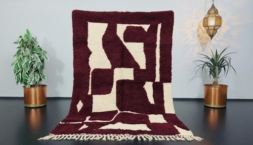 Traditioneller handgewebter marokkanischer Teppich, Größe 2/3 M – vloerkleden en tapijten, Wool