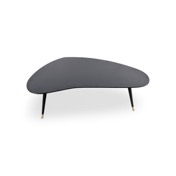 Original Midcentury Vintage Kidney Coffee Table black mcm – Wood (photo 2 of 8)