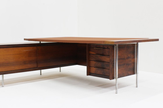 Image 1 of Vintage Mid-Century Rosewood Executive Desk Sven Dysthe Dokka Mobler 1960s