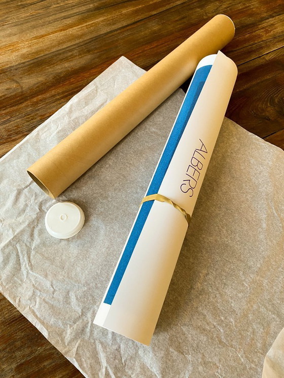 Image 1 of Affiche de l'artiste minimaliste Josef Albers pour la Galerie Melki Paris 1973 - 50 x 70 cm