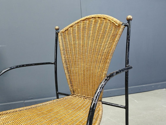 Image 1 of Korbstühle von Frederick Weinberg, 1960er Jahre, 8er-Set