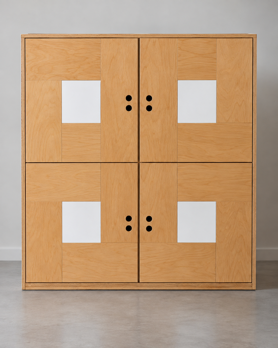Vintage IKEA KUSK Storage Cabinet Set – Birch Plywood – 90s (photo 2 of 10)