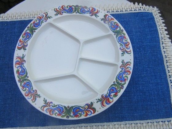 Image 1 of 3 Piatti Fonduta Villeroy & Boch, Lussemburgo, Sept Fontaines, vintage, retrò