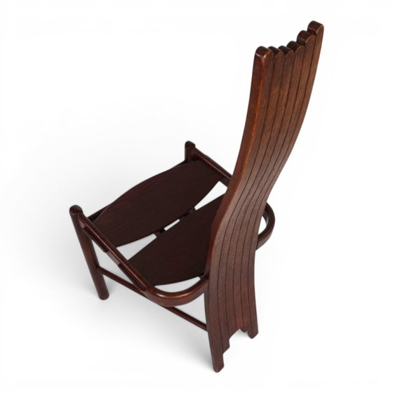 Image 1 of Allmilmö Brutalistischer Eichenstuhl, 1980