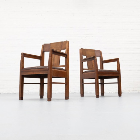 Art Deco Chair 30s – Dining chairs, Wood, Leather (photo 2 of 21)