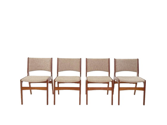Image 1 of vintage set of four dining room chairs model 89 by Erik Buch for Anderstrup Möbelfabrik