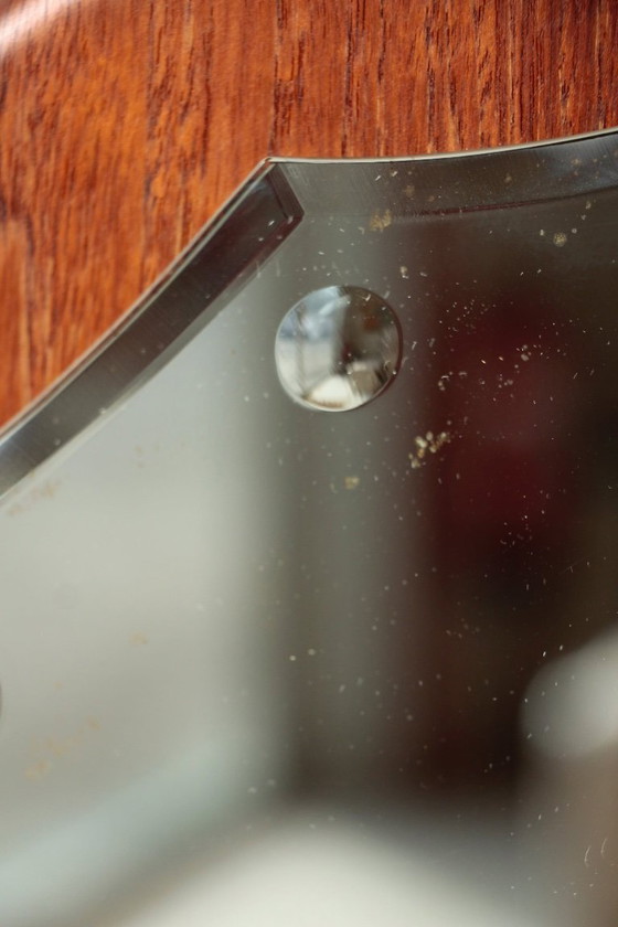 Image 1 of Vintage Round Teak Mirror from the 1960s - 02.10.25.03