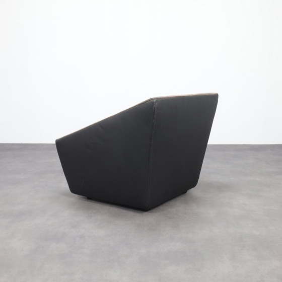 Image 1 of Postmoderne leren fauteuil op wielen van Cor