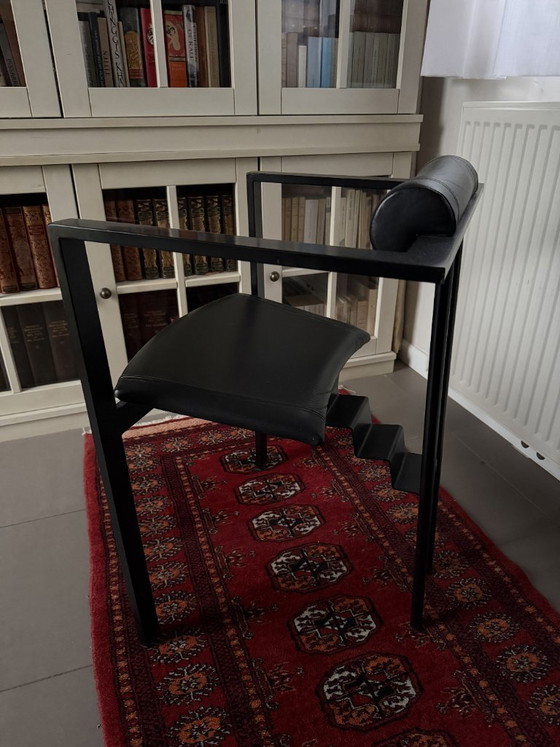 Trix Chair, K.F. Förster - Postmodern, Memphis – KFF, Dining chairs, Leather, Metal (photo 8 of 10)