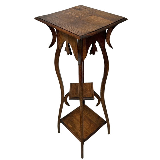 Image 1 of Antico tavolo per piante con piedistallo Art Nouveau a 3 livelli Deco Jugendstil XIX secolo
