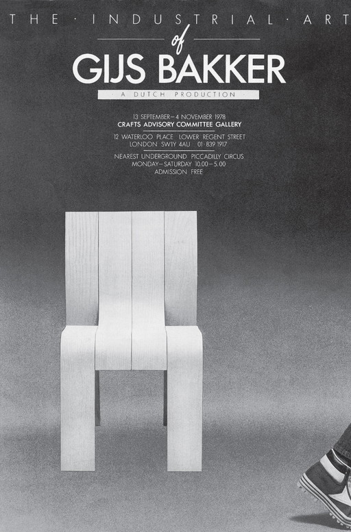 Juego original de los setenta: ¡4 Stripstoelen del diseñador Gijs Bakker!