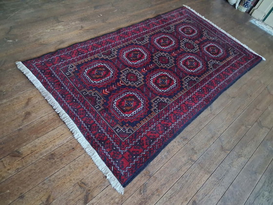 Tapis Persan Beloutch fait main 200×108cm, Coton, Laine, Multicolore (photo 2 sur 15)