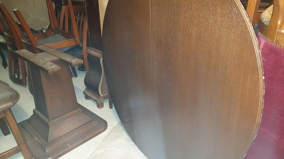 Image 1 of Klassiek Eiken eetkamer tafel Uitschuifbaar met tussenblad