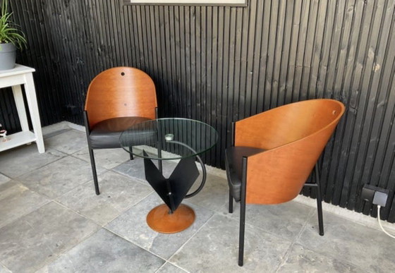 Image 1 of Original Costes Stühle von Philippe Starck für Driade Artifort mit dem kleinen Tisch