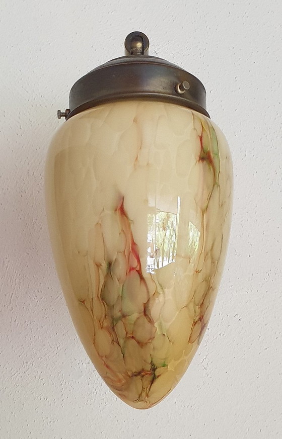 2 Art Deco Wandleuchten, Glas, Beige (Foto 6 von 53)