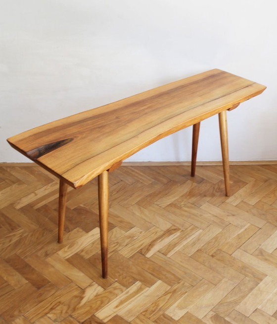 Image 1 of Mesa auxiliar orgánica de roble macizo de los años 60