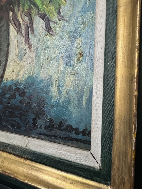 Image 1 of Farbiges Stilllebengemälde 20. Jahrhundert Rahmen E.Bouche