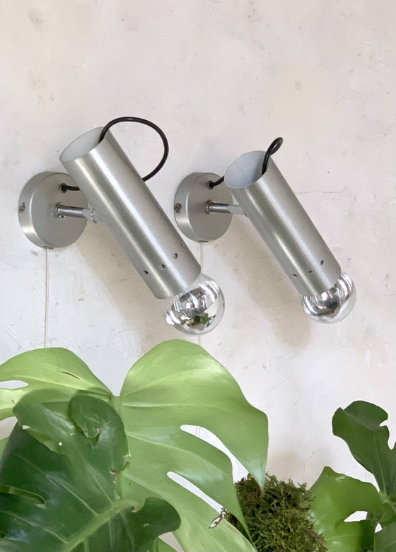 Vintage wandspots – Wandlampen, Aluminium (photo 3 of 9)