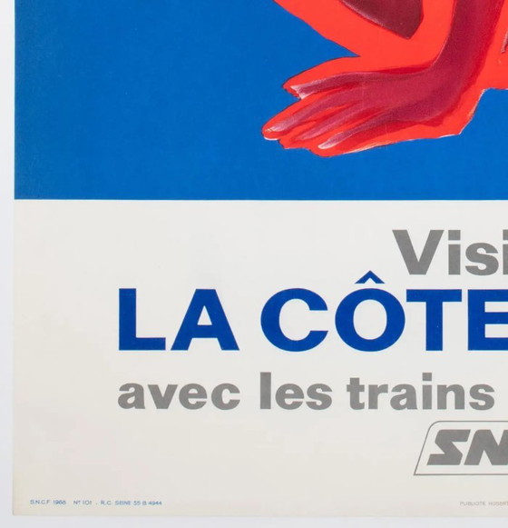 Bernard Villemot - Visitez La Côte D'Azur - Print Arwork – Affiches, Paper (photo 6 of 7)