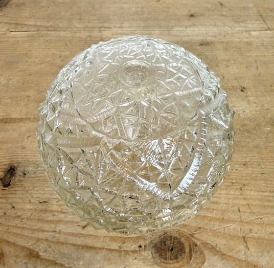 Image 1 of Lampadario vintage in vetro tagliato di Kamenický Šenov, anni '60