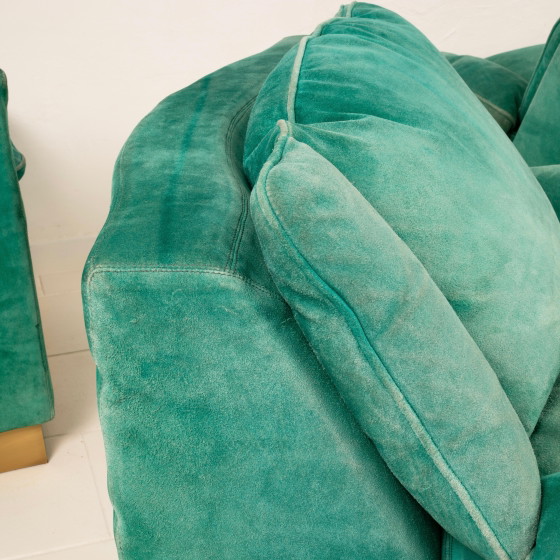 Set van 3 Stropiccio Fauteuils van Luciano Frigerio voor Frigerio di Desio, 1970 – Modulaire banken, Suede (photo 10 of 18)