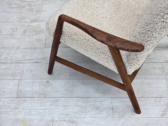1960s, Danish design by Alf Svensson, genuine sheepskin, reupholstered. – Armchairs, Other (photo 15 of 24)