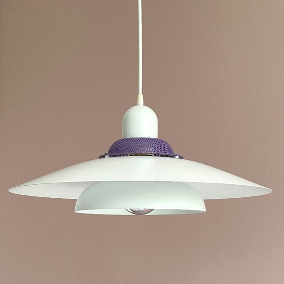 Image 1 of Jeka vintage Deens design LAMP Mid Century wit paars